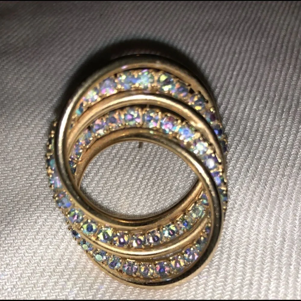 Vintage iridescent brooch